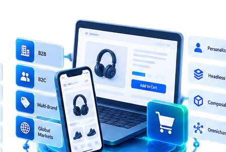 Connected B2B and B2C commerce experiences supported by composable architecture, personalization and global markets