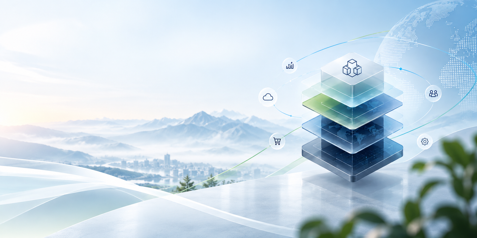 Connected custom product architecture spanning interfaces, services, data and enterprise systems